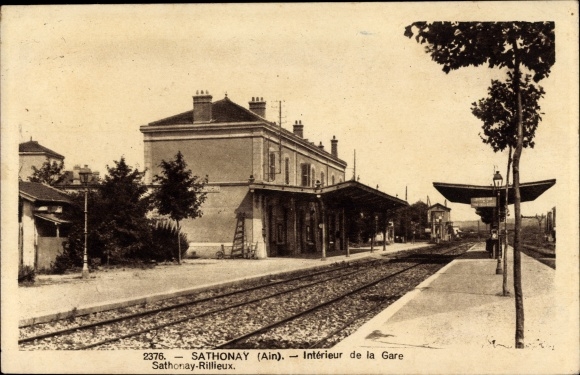 Ak Sathonay Ain, Interieur van het Gare Sathonay-Rillieux
