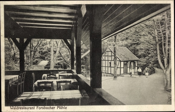Postcard Hoffnungsthal Rösrath in the Rheinisch Bergisches Kreis, forest restaurant Forsbacher Mühle
