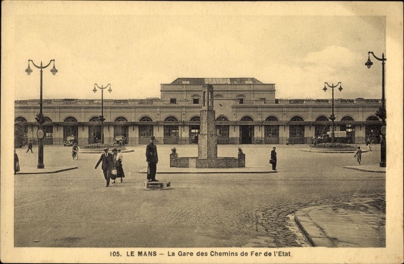 Ak Le Mans Sarthe, La Gare des Chemins de Fer de l&#39;Etat