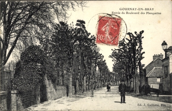 Postcard Gournay en Bray Seine Maritime, Entree du Boulevard des Planquettes