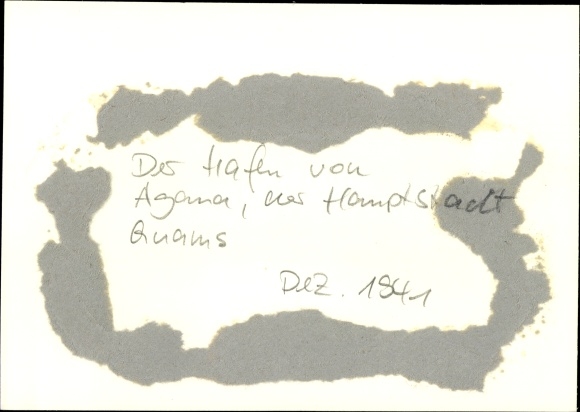 Photo Heinrich Hoffmann, Hagatna Agana Guam, Port, December 1941, USA flag