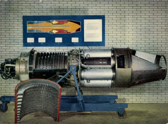 Postcard Haarlemmermeer North Holland Netherlands, Schiphol, Aeroplanorama, aircraft engine