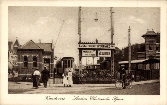 Ak Zandvoort Nordholland Niederlande, Station Electrische Spoor