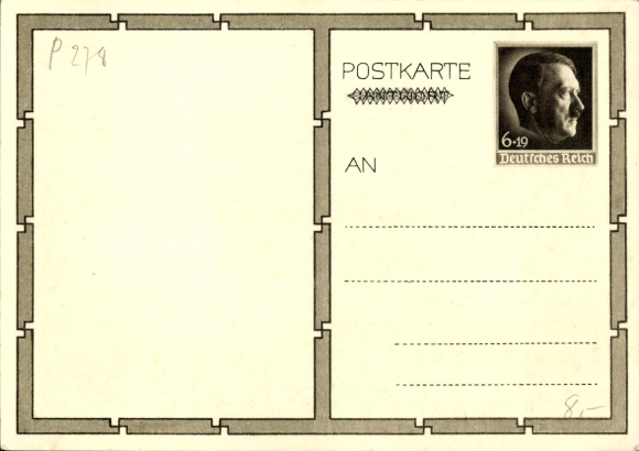 Postal stationery Postcard Führer and Reich Chancellor Adolf Hitler, well-wishers, BDM