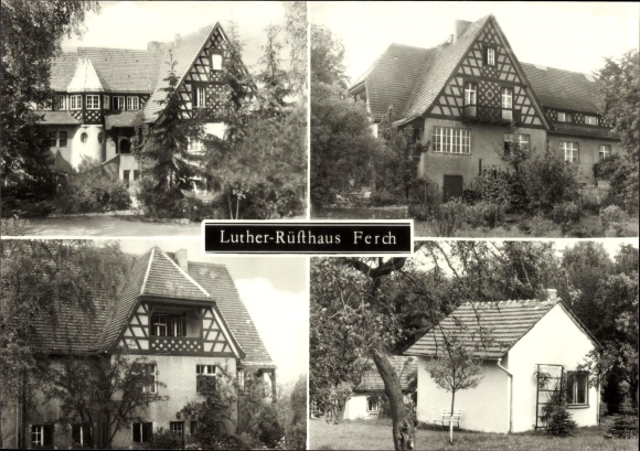 Ak Ferch am Schwielowsee, herstellingsoord Luther-Rüsthaus, buitenaanzicht