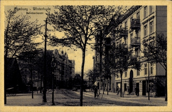 Postcard Hamburg Nord Winterhude, Barmbekerstraße