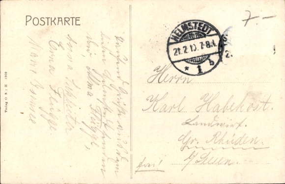 Postcard Helmstedt in Lower Saxony, classroom, stable building, agricultural household school, He