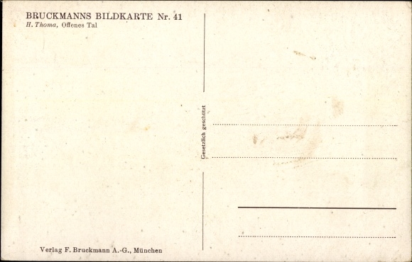 Artist Postcard Thoma, Hans, Open Valley, Landscape