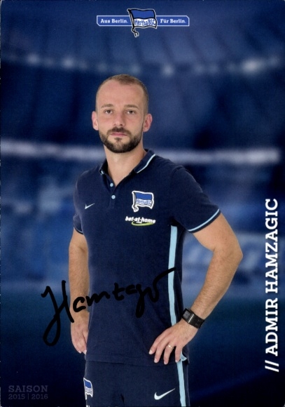 Autogrammkarte Fußballer Admir Hamzagic, Hertha BSC, Autogramm