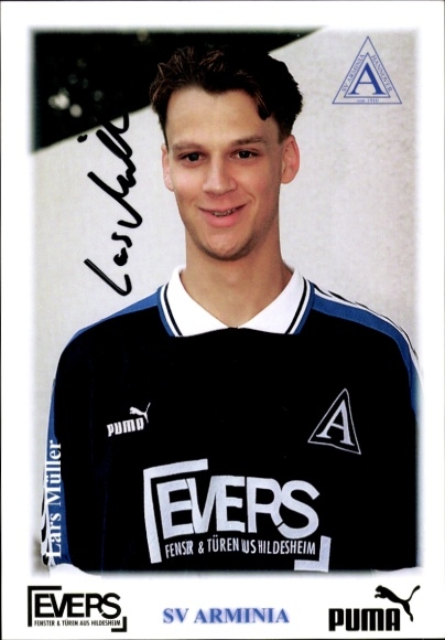 Autogrammkarte Fußballer Lars Müller, SV Arminia Hannover, Autogramm