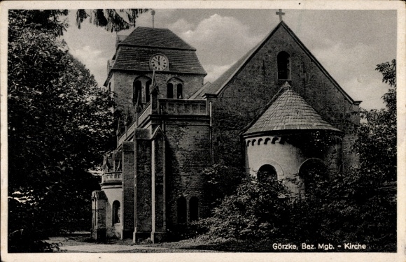 Postcard Görzke im Fläming, Church