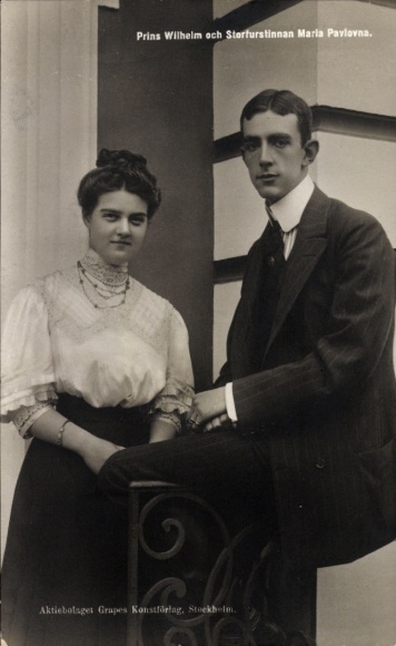 Picture Prince Wilhelm and Princess Maria of Sweden, Marija Pavlovna Romanova