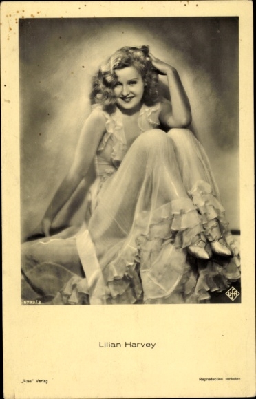 Ak-actrice Lilian Harvey, portret