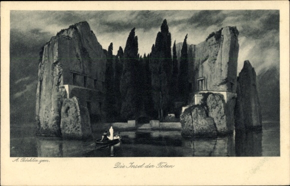 Artist Postcard Böcklin, Arnold, Isle of the Dead