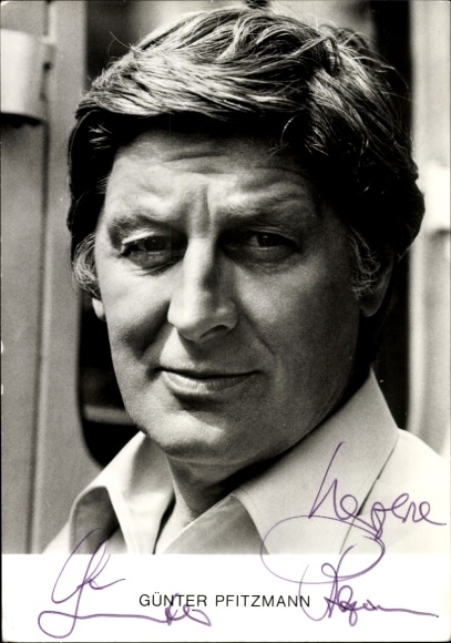 Ak Schauspieler Günter Pfitzmann, Portrait, Autogramm