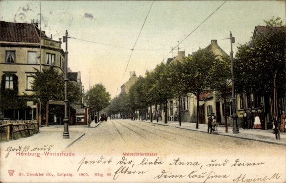 Postcard Hamburg Nord Winterhude, Alsterdorferstraße
