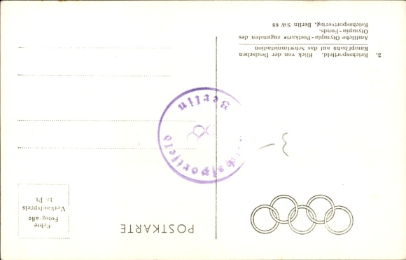 Postcard Berlin Charlottenburg Westend, swimming stadium, Reichssportfeld