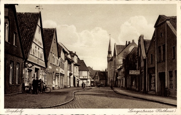 Ak Diepholz in Niedersachsen, Langestraße, Rathaus