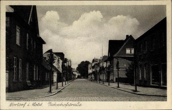 Ak Nortorf in Schleswig Holstein, Blick in die Bahnhofstraße
