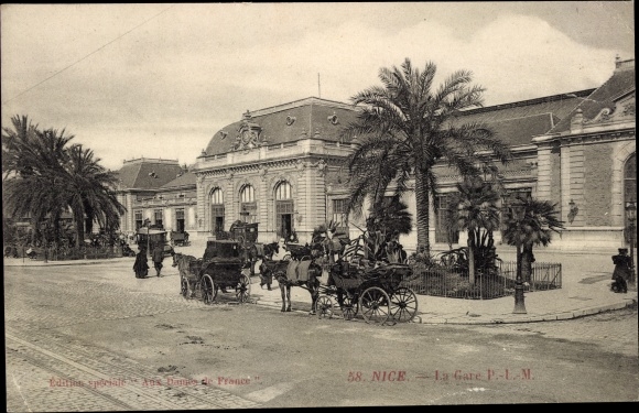 Ak Nice Nizza Alpes Maritimes, la Gare