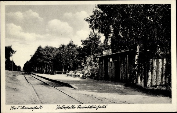 Postcard Bad Bramstedt in Holstein, street section, new spa building, entrance to the mud bath