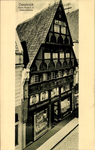 Ak Osnabrück in Niedersachsen, Altes Haus an der Krahnstraße,  Architektur