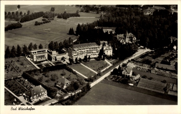 Postcard Bad Wörishofen in the Swabian district of Unterallgäu, place, aerial photograph