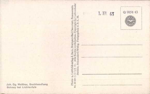Postcard Schney Lichtenfels in the Obermainland Upper Franconia, aerial photograph