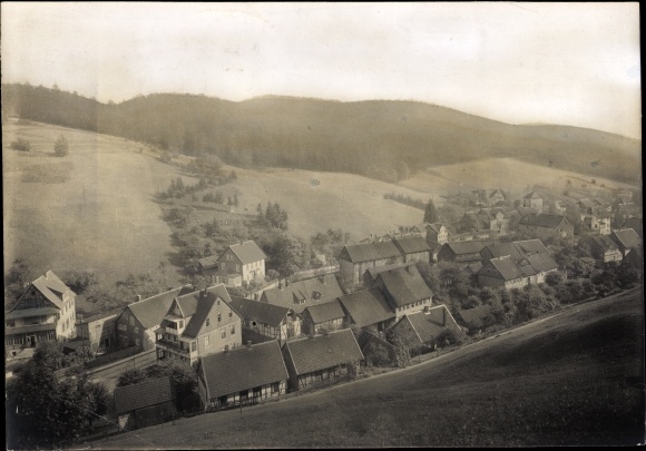 Foto Bad Grund im Harz, Blick auf den Ort mit Umgebung, um 1920