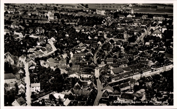 Ak Kirchheimbolanden in der Pfalz, Fliegeraufnahme