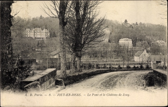 Postcard Jouy en Josas Yvelines, Le Pont and the Château de Jouy
