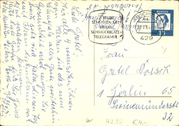 Postcard Bocholt in Münsterland, Gymnasium, St. George's Church, District Court, Liebfrauen Church
