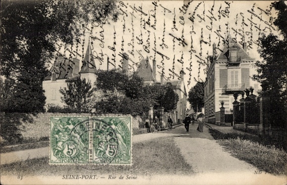 Ak Seine Port Seine et Marne, Rue de Seine