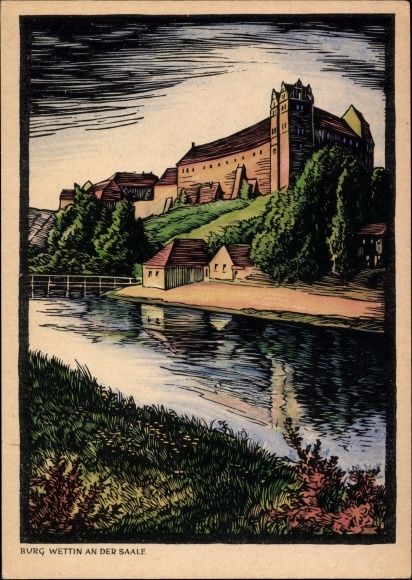 KP Wettin an der Saale, widok na zamek