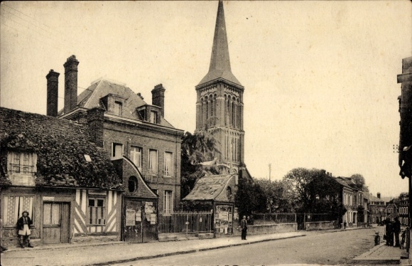 CPA Saint Julien le Faucon Calvados, Église