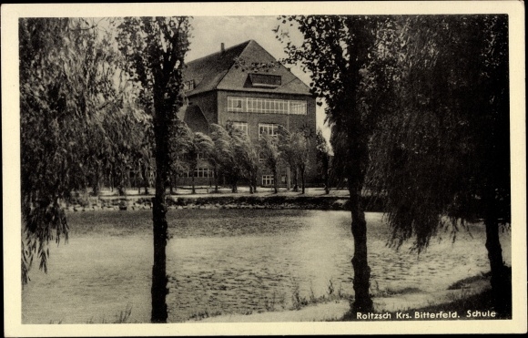 Ak Roitzsch Sandersdorf Brehna Saksen Anhalt, school