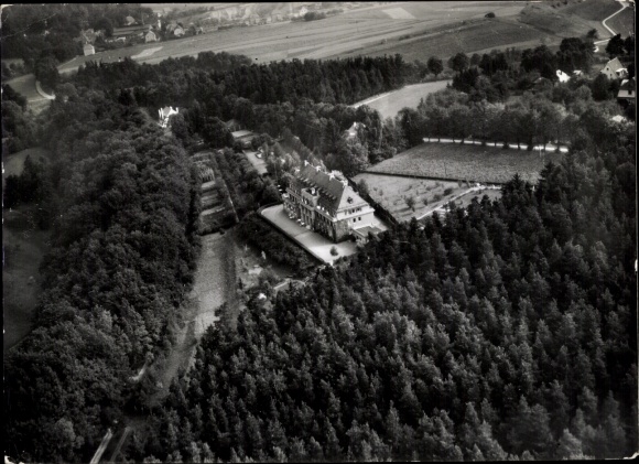 Postcard Berka on the Werra Thuringia, aerial photograph