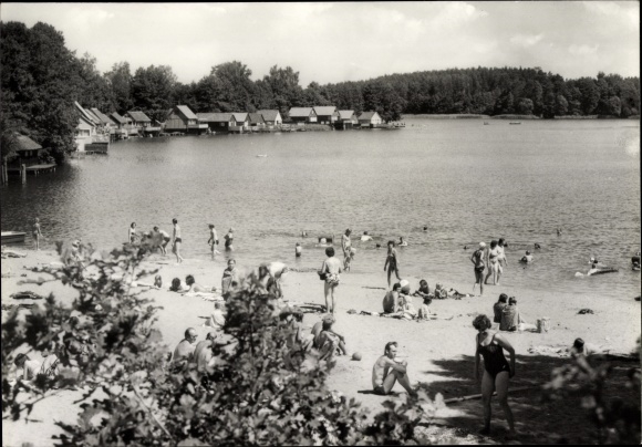 Postcard Kagar Rheinsberg in Brandenburg, holiday village on the Great Zechliner Lake