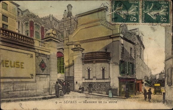 Postcard Sèvres, Brasserie de la Meuse