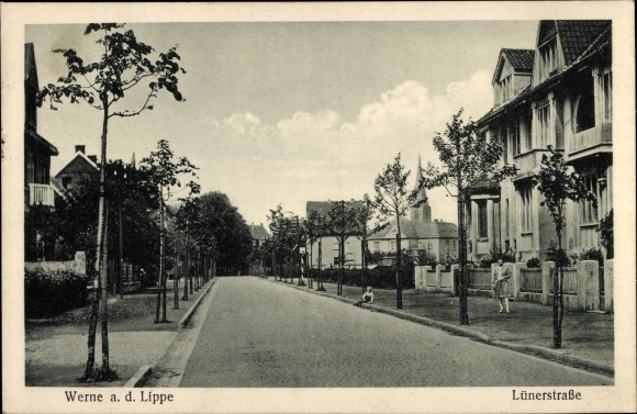 Postcard Werne an der Lippe Westphalia, Lünerstrasse