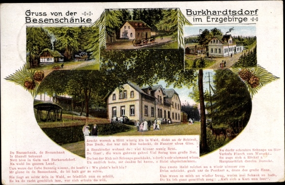 Poem PC Burkhardtsdorf in the Ore Mountains, inn Besenschänke