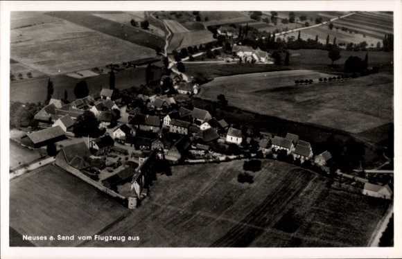 Postcard Neuses am Sand Prichsenstadt in Lower Franconia, aerial photograph