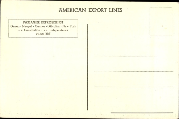 Ak Steamboat Independence, American Export Lines