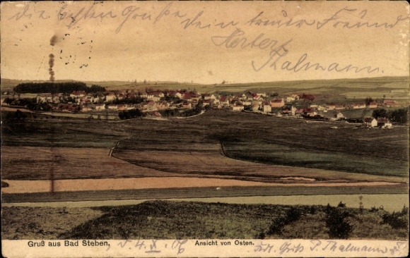 Postcard Bad Steben in Upper Franconia, general view