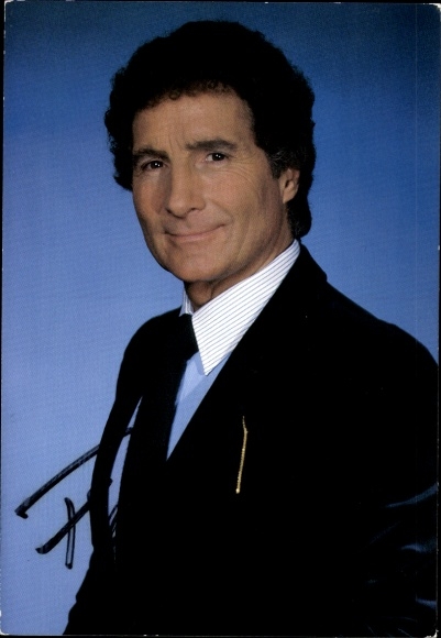 Postcard actor and singer Freddy Quinn, portrait, autograph