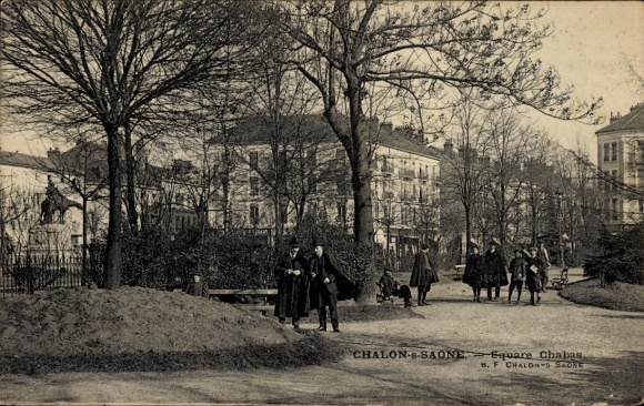 Ak Chalon sur Saône Saône et Loire, Square Chabas