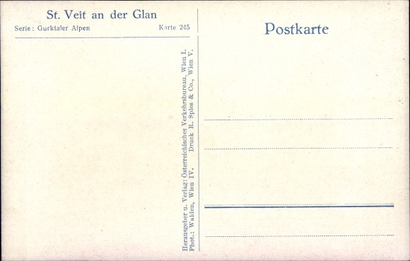 Postcard Sankt Veit an der Glan Carinthia, square with fountain
