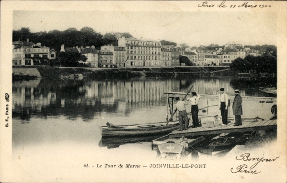 Ak Joinville le Pont Val de Marne, Tour de Marne, Steg