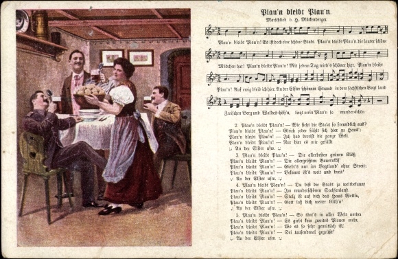 Song Postcard Mückenberger, Hilmar, Plauen in the Vogtland, Plaun remains Plaun