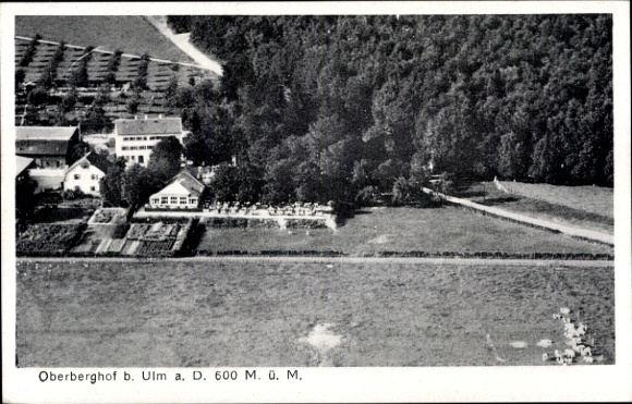 Ak Oberberghof Ulm an der Donau, Fliegeraufnahme